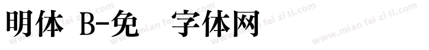 明体 B字体转换